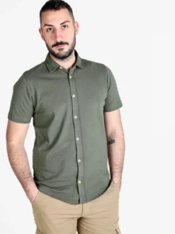 Coveri Collection Camicia da uomo a maniche corte in cotone