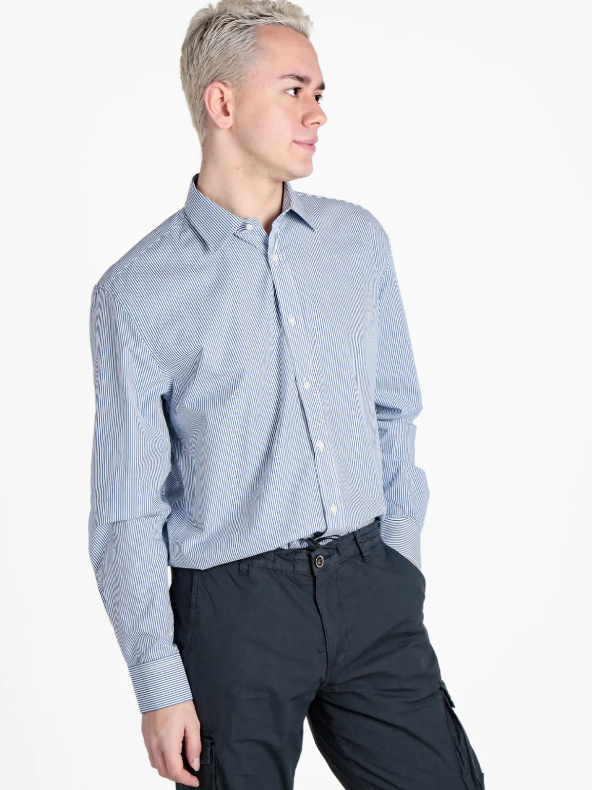 Coveri Collection Camicia da uomo a righe regular fit in cotone