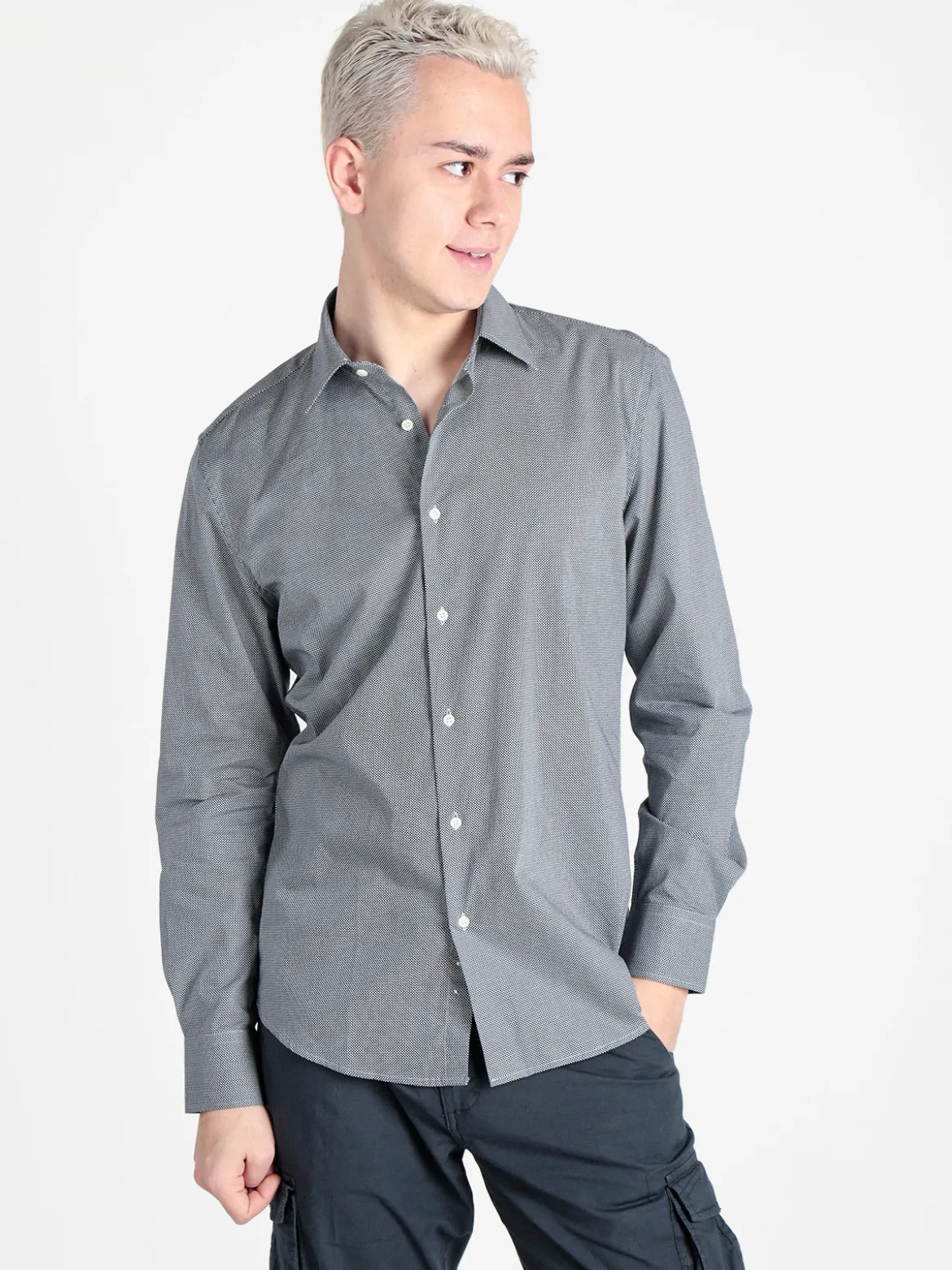Coveri Collection Camicia da uomo slim fit in cotone