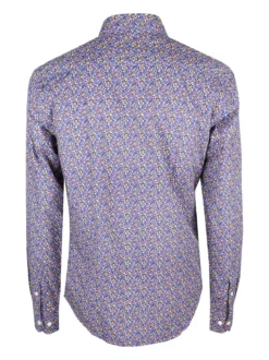 Coveri Collection Camicia uomo fiorata a maniche lunghe semi slim fit