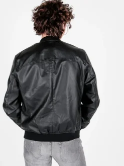 Coveri Collection Giacca da uomo in ecopelle con zip