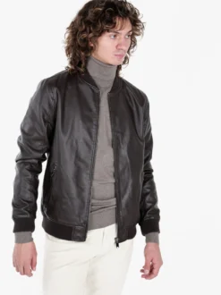 Coveri Collection Giacca in ecopelle da uomo con zip