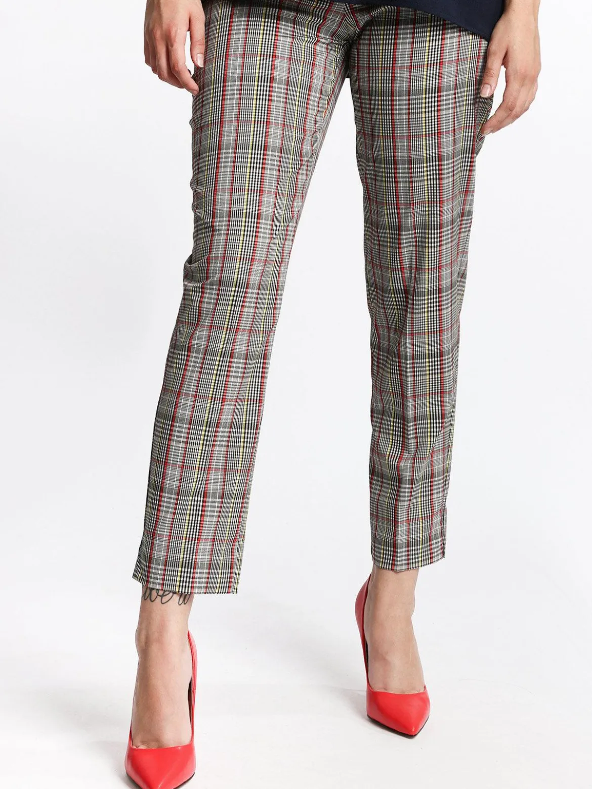 Coveri Collection Pantaloni a quadretti gamba dritta