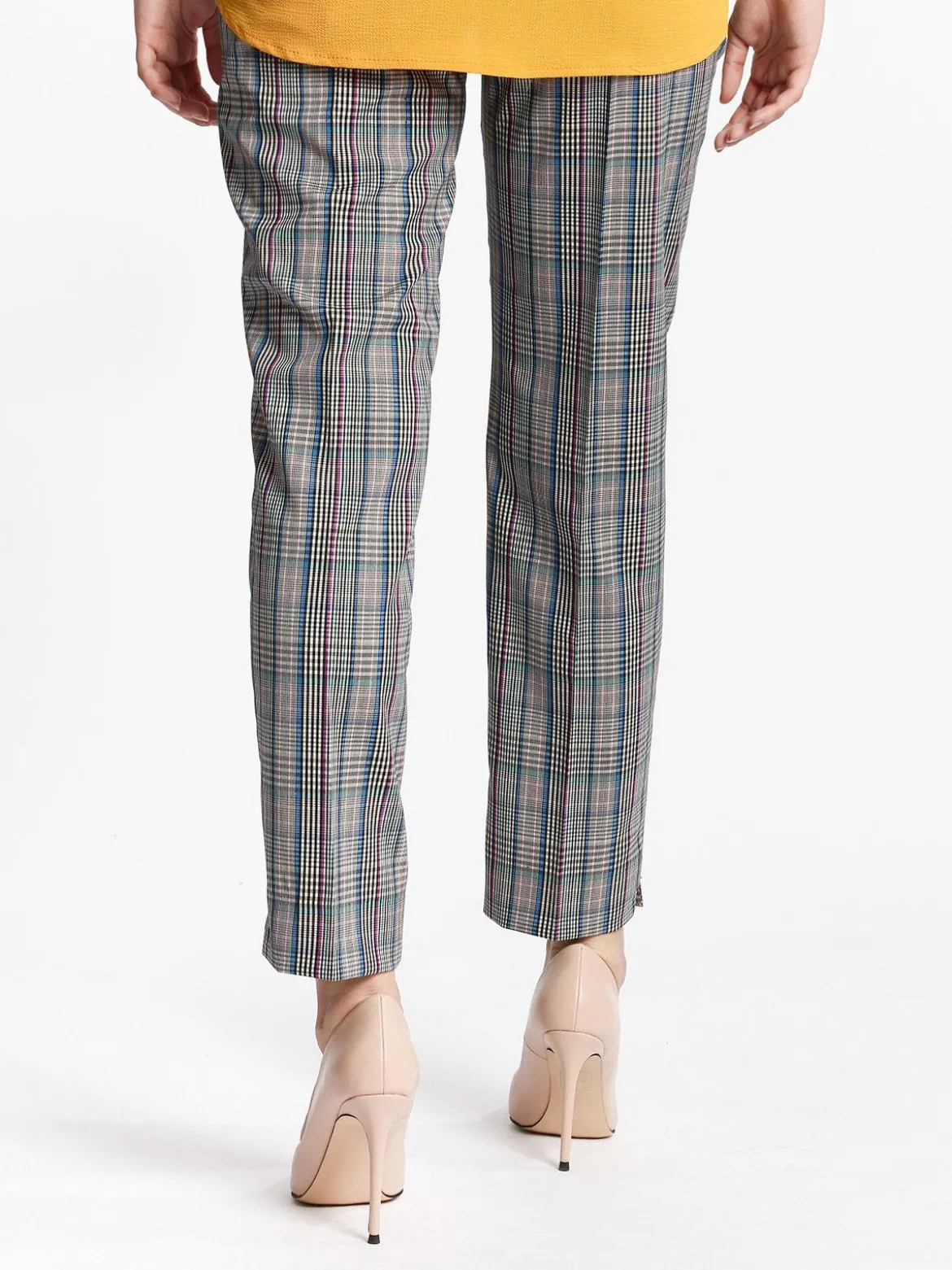 Coveri Collection Pantaloni a quadretti gamba dritta