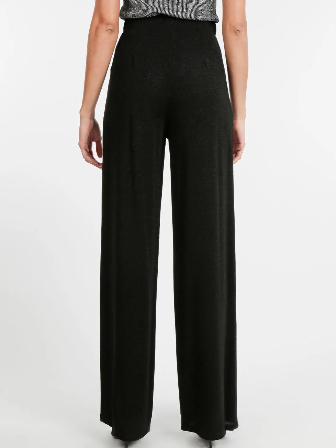 Coveri Collection Pantaloni eleganti a gamba larga con lurex