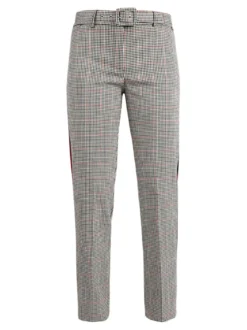 Coveri Collection Pantaloni pied de poule con strisce laterali