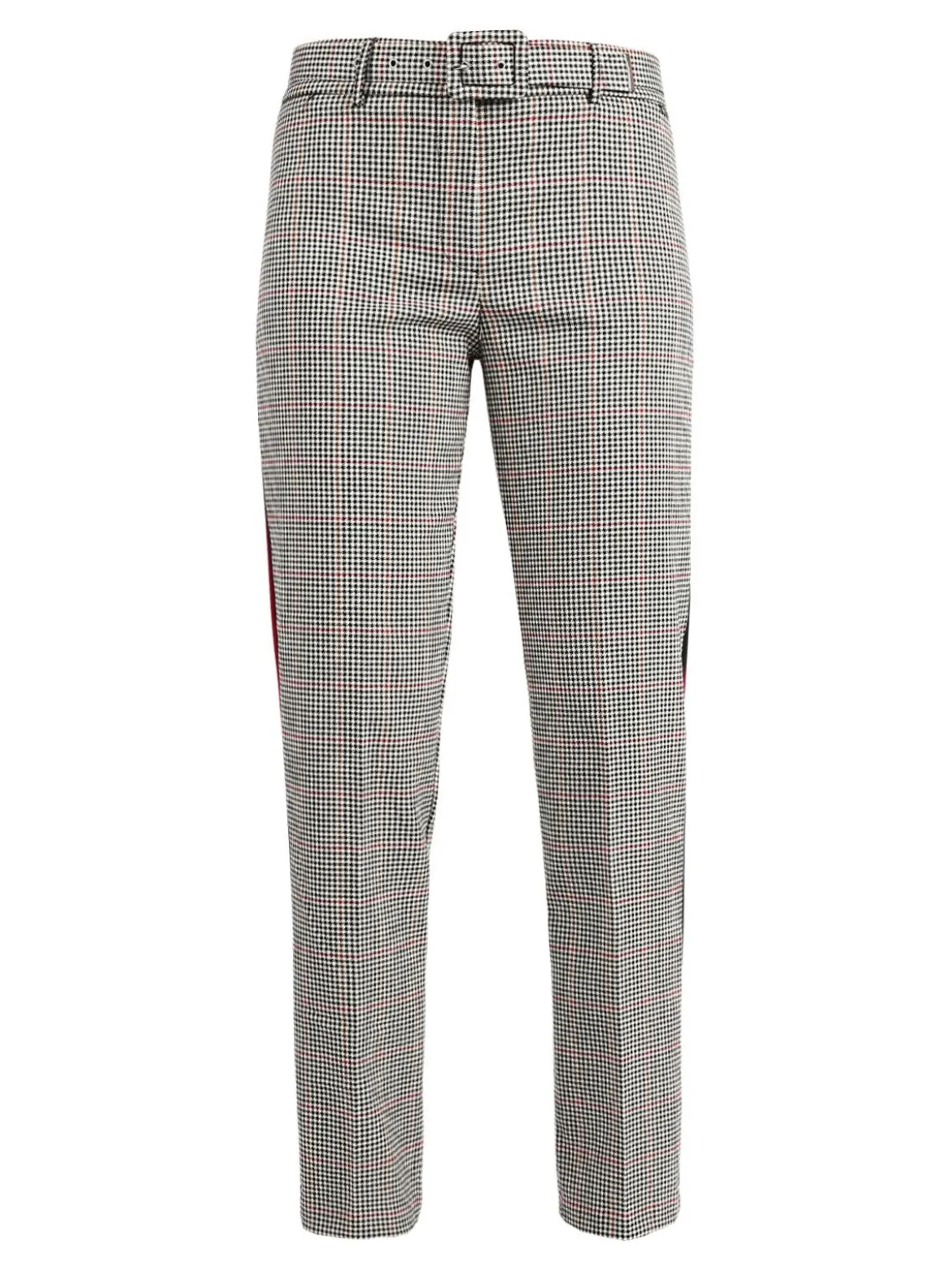 Coveri Collection Pantaloni pied de poule con strisce laterali