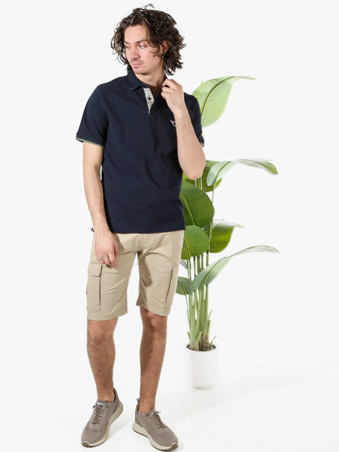 Coveri Moving Bermuda da uomo cargo in cotone - khaki