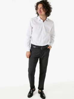 Coveri Moving Camicia da uomo in cotone regular fit a maniche lunghe - bianco