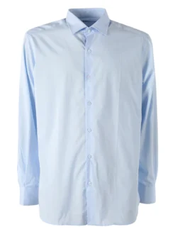 Coveri Moving Camicia da uomo in cotone regular fit a maniche lunghe - azzurro