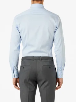 Coveri Moving Camicia da uomo slim fit in cotone a maniche lunghe - azzurro