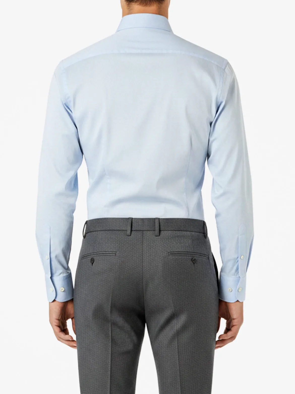 Coveri Moving Camicia da uomo slim fit in cotone a maniche lunghe - azzurro