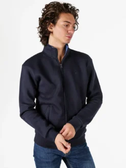 Coveri Moving Felpa da uomo a collo alto con cerniera - blu scuro