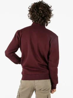 Coveri Moving Felpa da uomo a collo alto con cerniera - bordeaux