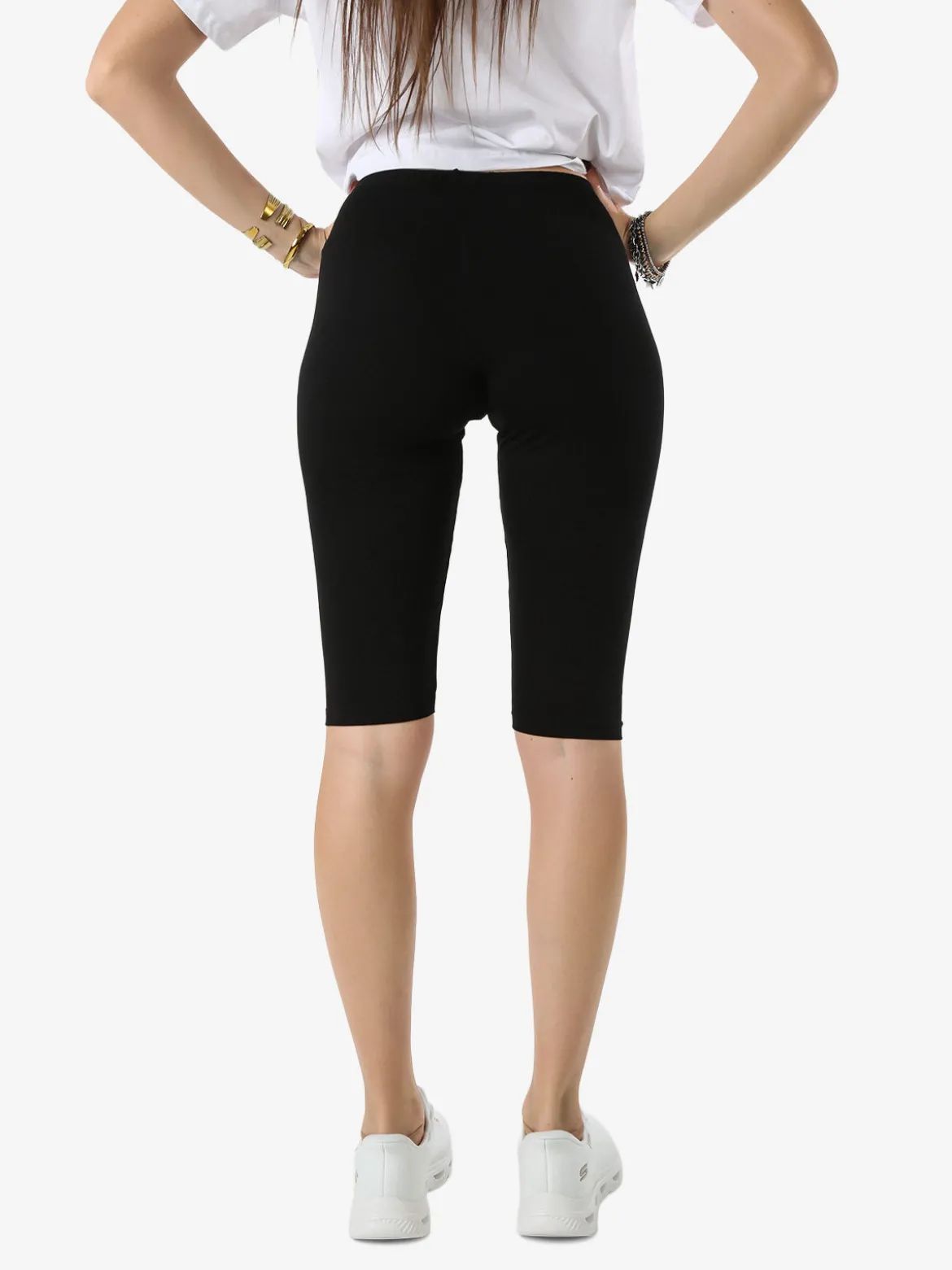 Coveri Moving Leggings a pinocchietto da donna in cotone - nero