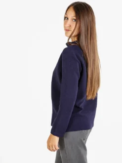 Coveri Moving Maglia donna a maniche lunghe accollata - blu scuro