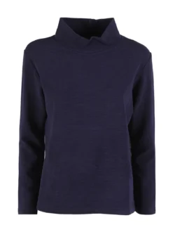 Coveri Moving Maglia donna a maniche lunghe accollata - blu scuro