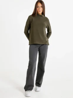Coveri Moving Maglia donna a maniche lunghe accollata - militare