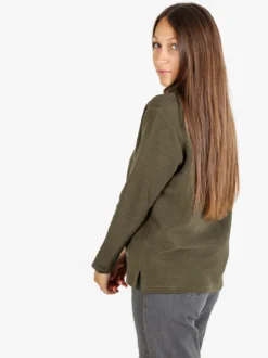 Coveri Moving Maglia donna a maniche lunghe accollata - militare