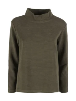 Coveri Moving Maglia donna a maniche lunghe accollata - militare