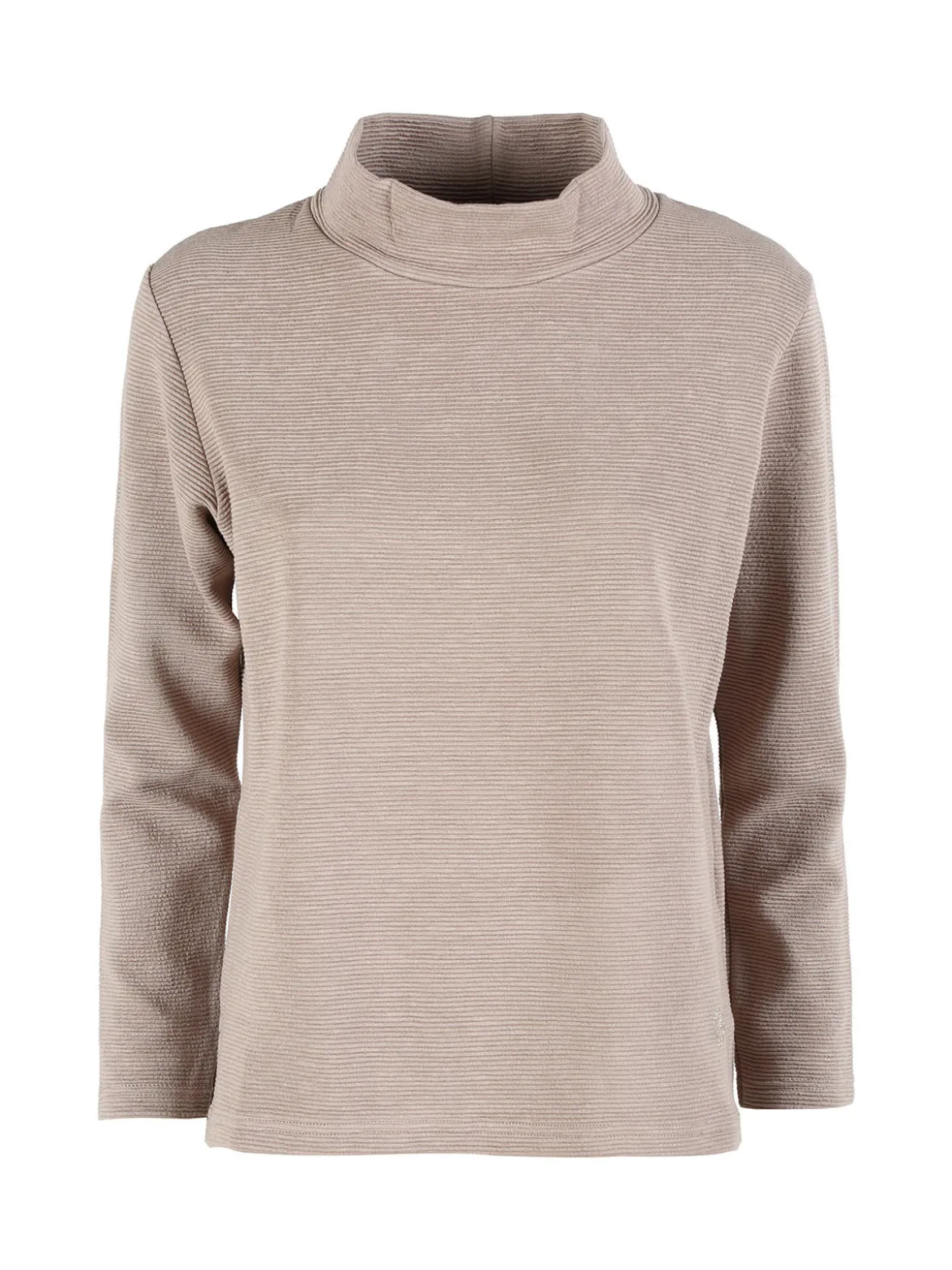 Coveri Moving Maglia donna a maniche lunghe accollata - sabbia