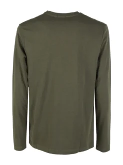 Coveri Moving Maglia girocollo da uomo in cotone a maniche lunghe - militare