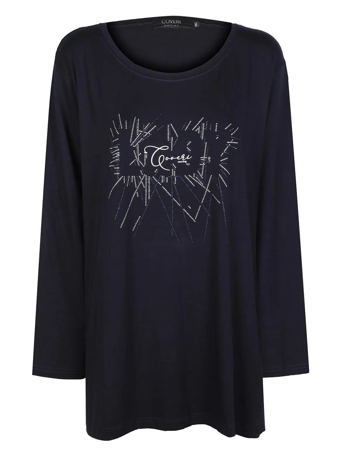 Coveri Moving Maxi maglia donna con strass taglie forti