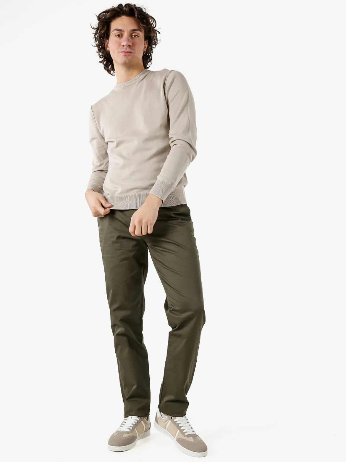 Coveri Moving Pantaloni casual da uomo a vita bassa - militare