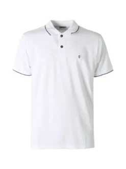 Coveri Moving Polo da uomo in cotone a maniche corte - bianco