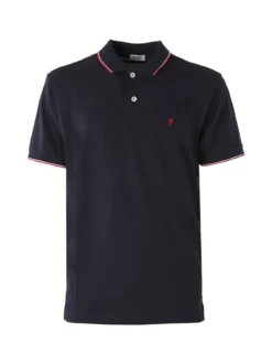 Coveri Moving Polo da uomo in cotone a maniche corte - blu scuro