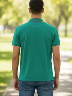 Coveri Moving Polo da uomo in cotone a maniche corte - verde