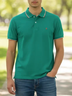 Coveri Moving Polo da uomo in cotone a maniche corte - verde