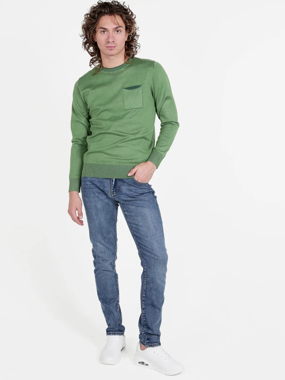 Coveri Moving Pullover da uomo in maglia con taschino