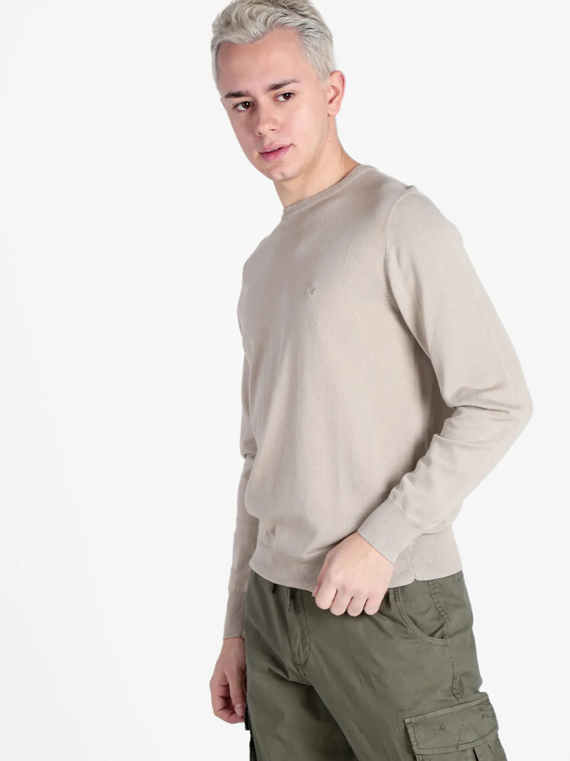 Coveri Moving Pullover girocollo da uomo in cotone