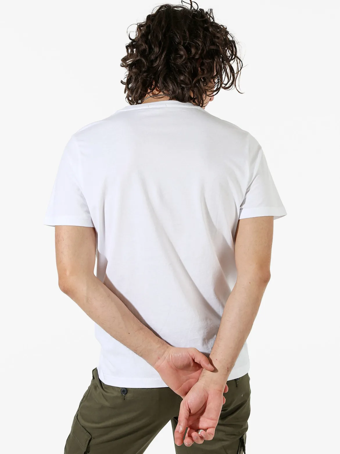 Coveri Moving T-shirt da uomo in cotone con stampa - bianco