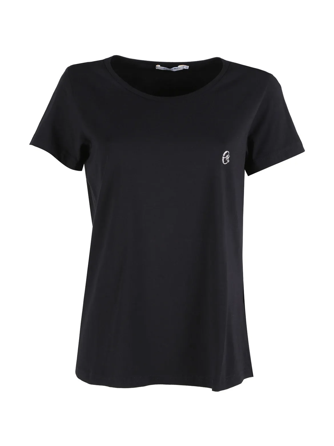 Coveri Moving T-shirt donna girocollo in cotone - nero
