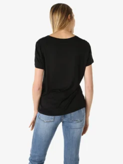 Coveri Moving T-shirt donna in viscosa con strass - nero