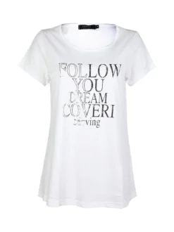 Coveri Moving T-shirt manica corta donna in cotone con scritta
