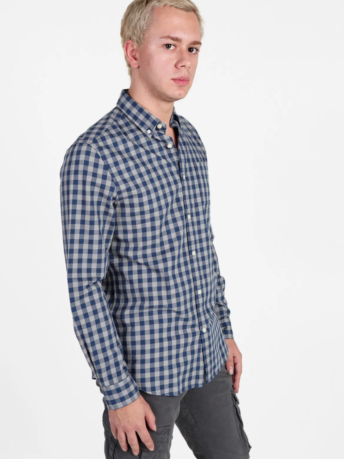 Coveri Viale Morin Camicia uomo a quadri in cotone a maniche lunghe