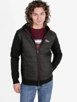 Coveri Viale Morin Giubbino da uomo con cappuccio e zip e dettagli in maglia
