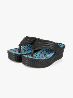 Coveri World Ciabatte donna a infradito in gomma con zeppa