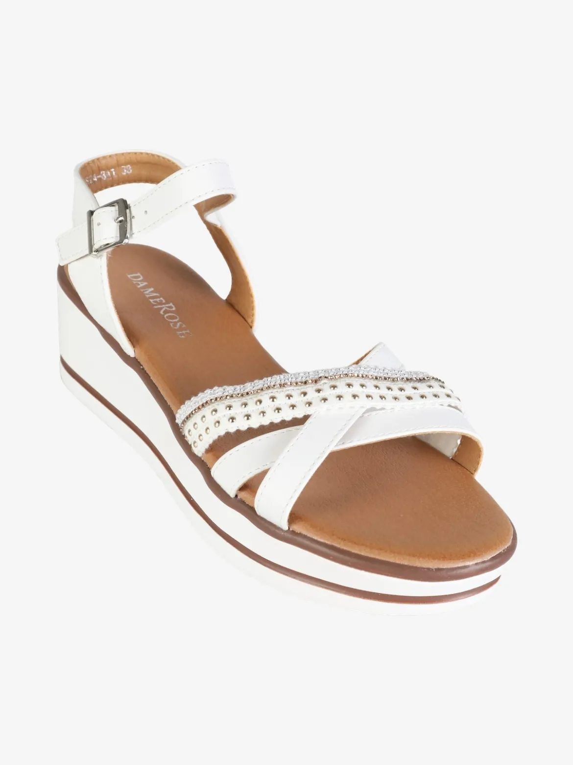 Dame Rose Sandali donna con zeppa e borchie