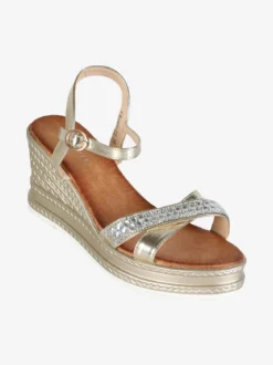 Dame Rose Sandali donna con zeppa e strass