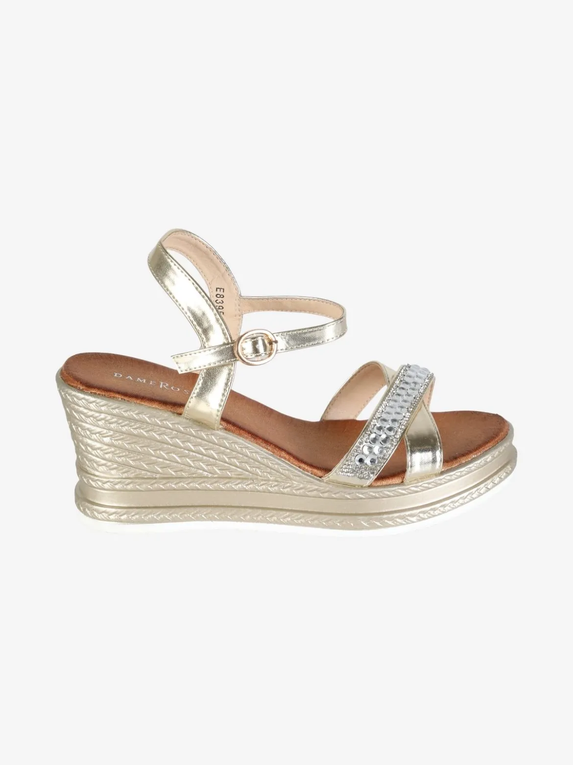 Dame Rose Sandali donna con zeppa e strass