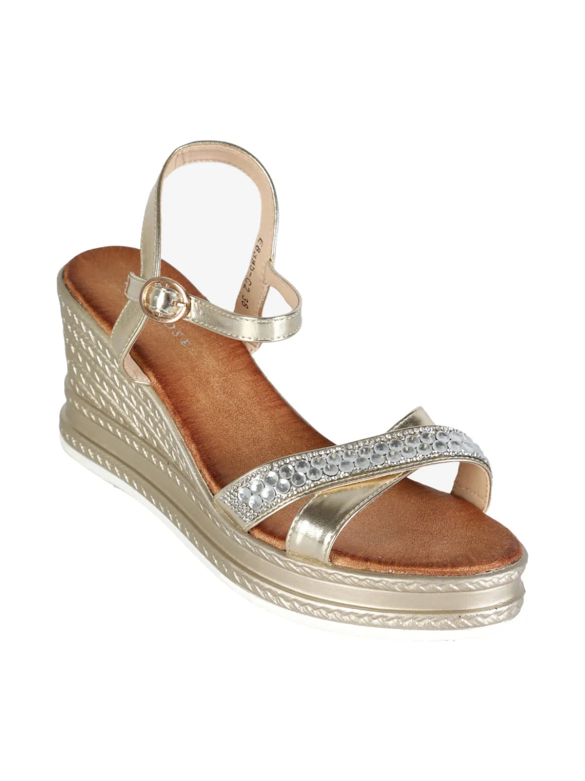 Dame Rose Sandali donna con zeppa e strass
