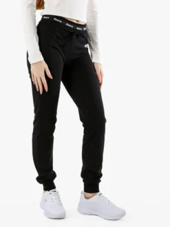Dance Pantaloni sportivi da donna con polsini e coulisse in vita - nero