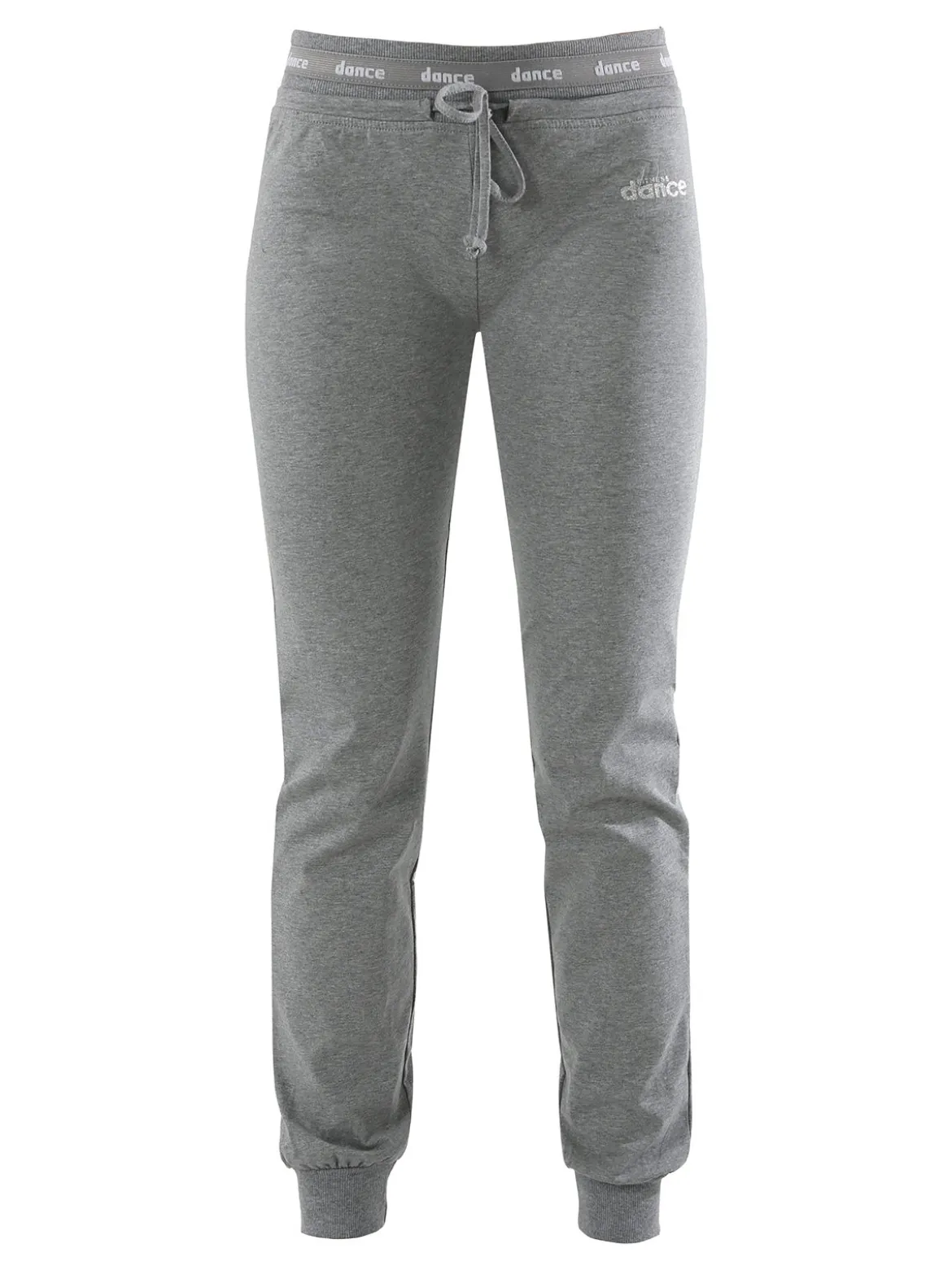 Dance Pantaloni sportivi da donna con polsini e coulisse in vita - grigio