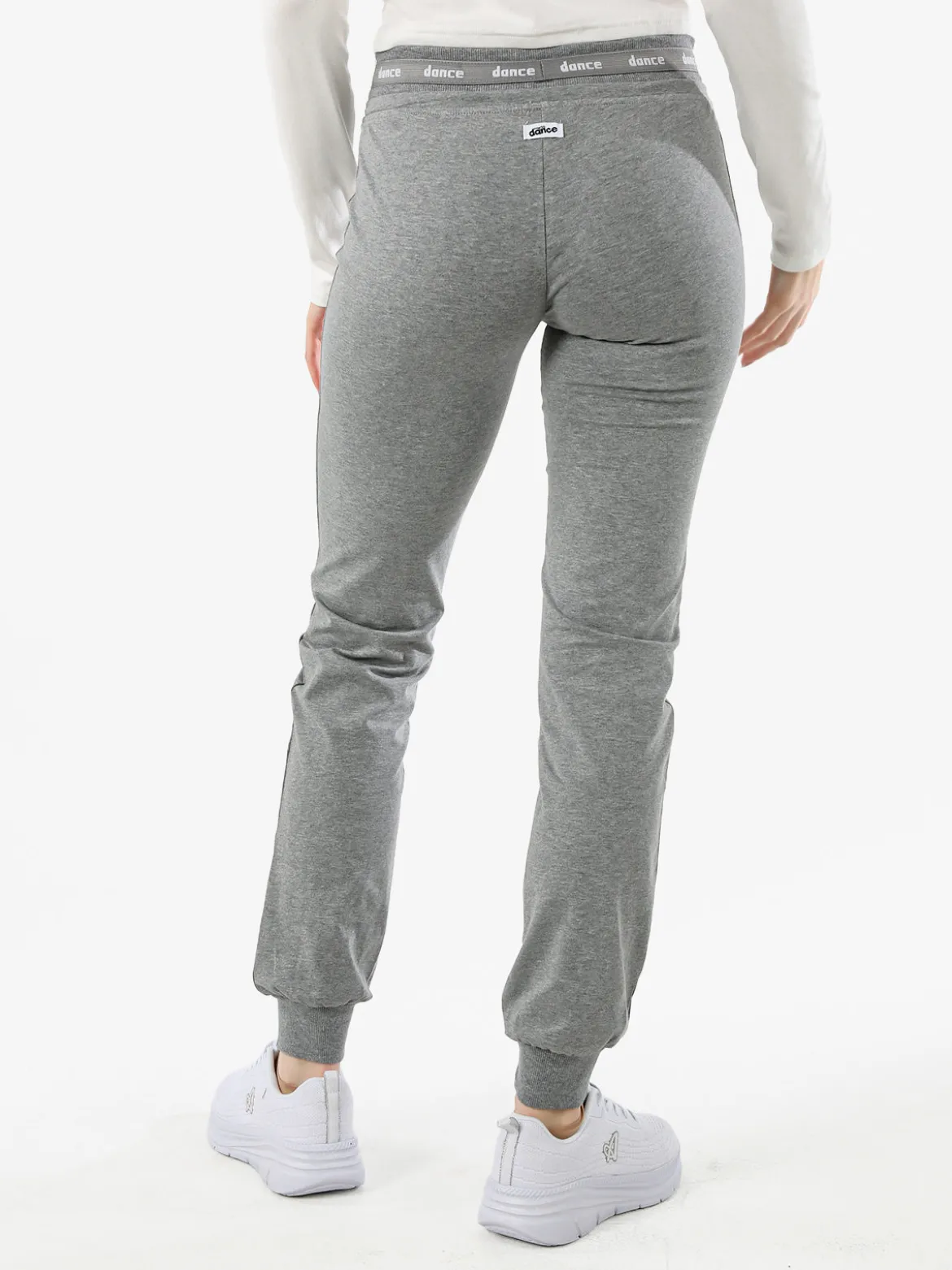 Dance Pantaloni sportivi da donna con polsini e coulisse in vita - grigio