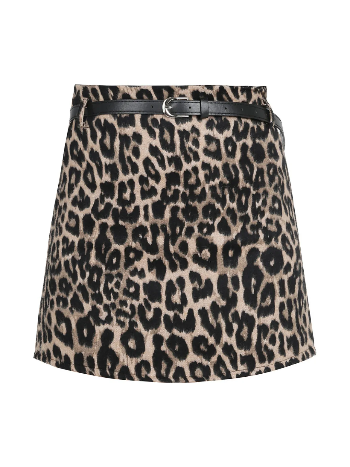 Daystar Gonna corta da donna animalier con cintura