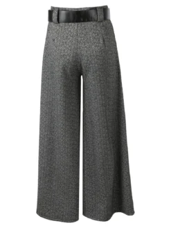 Daystar Pantaloni donna a palazzo con cintura - grigio